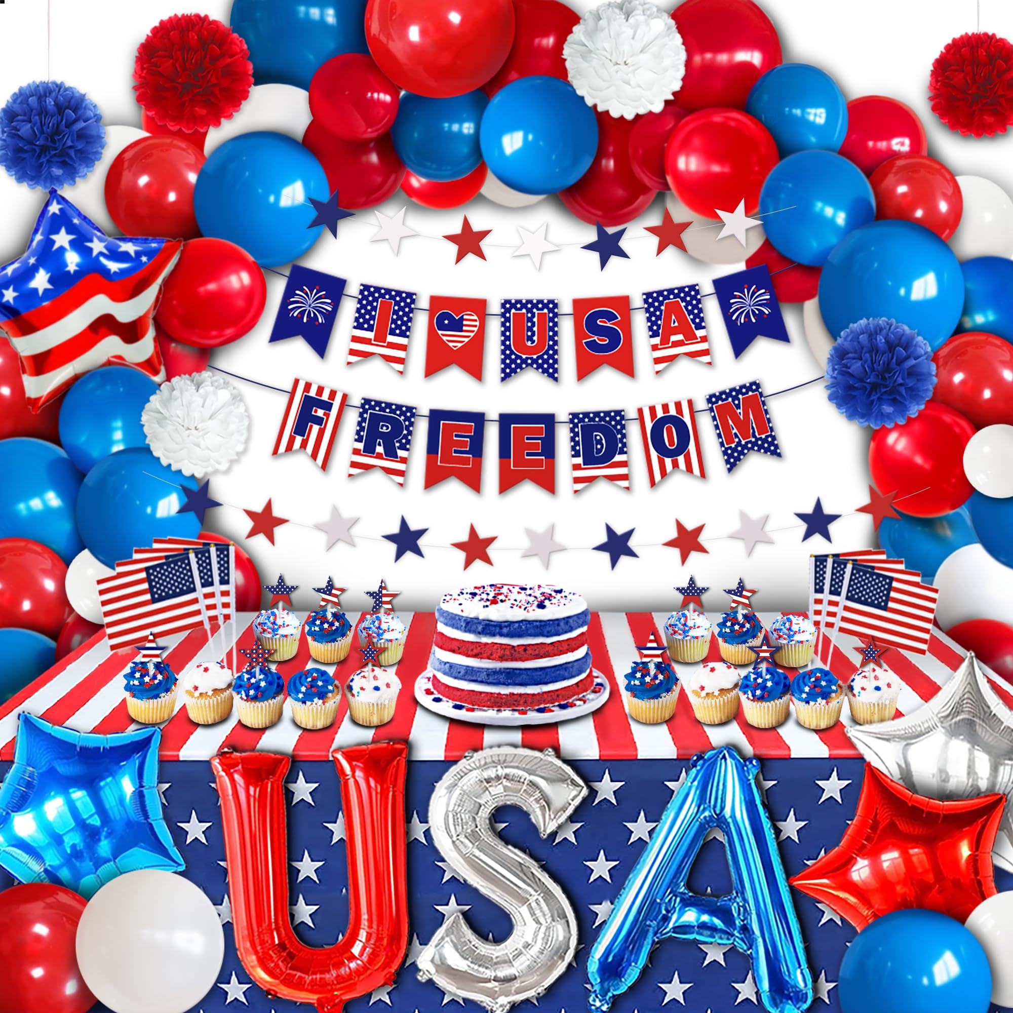 red white and blue uptowns