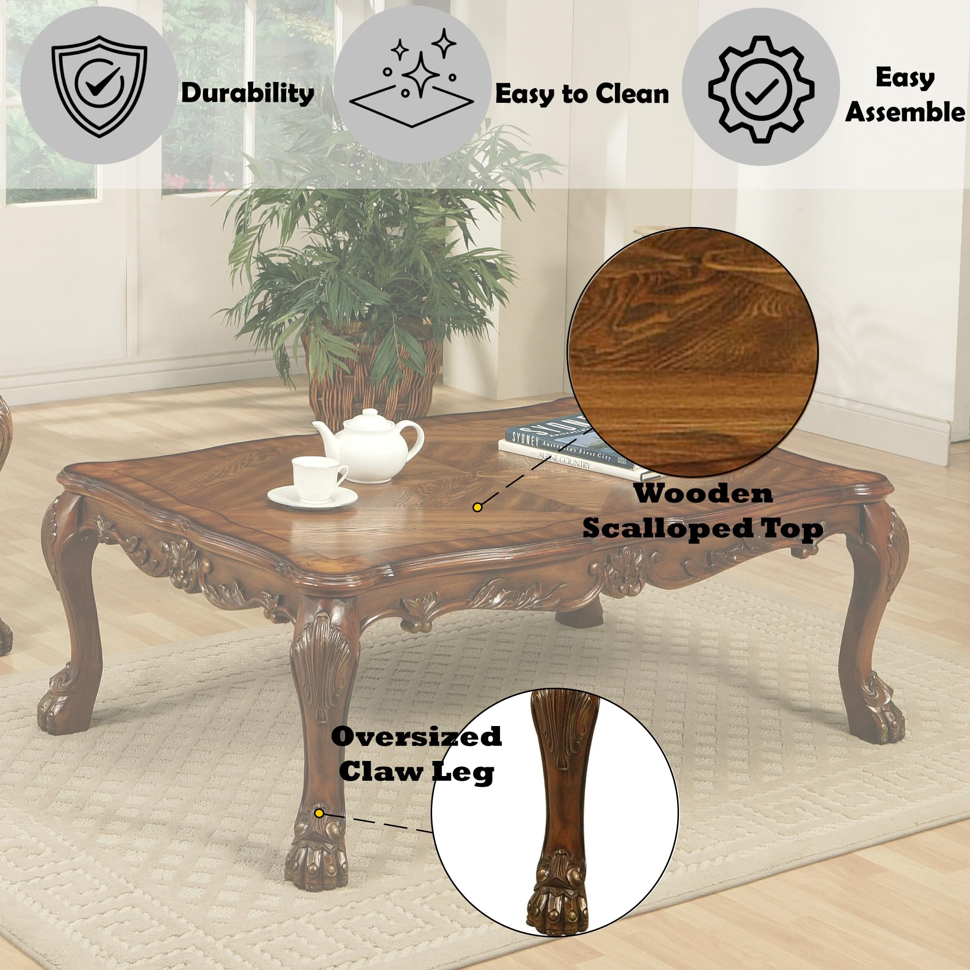 本日限定特価‼️ACME Furniture /COFFEE TABLE Acme Vendome II Coffee 