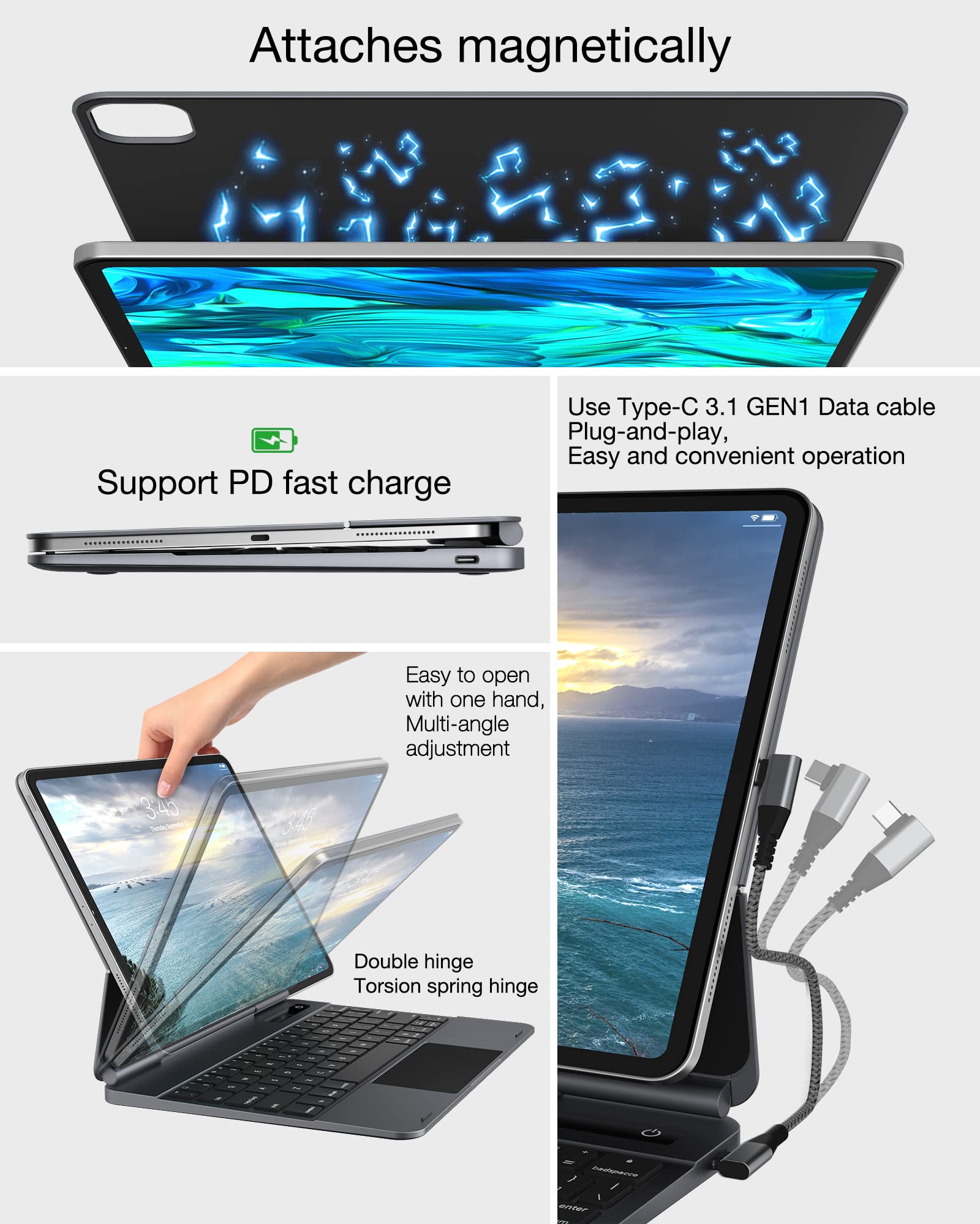 キーボード doqo Wireless Magic KeyboardCase F11-HUB Amazon.com 