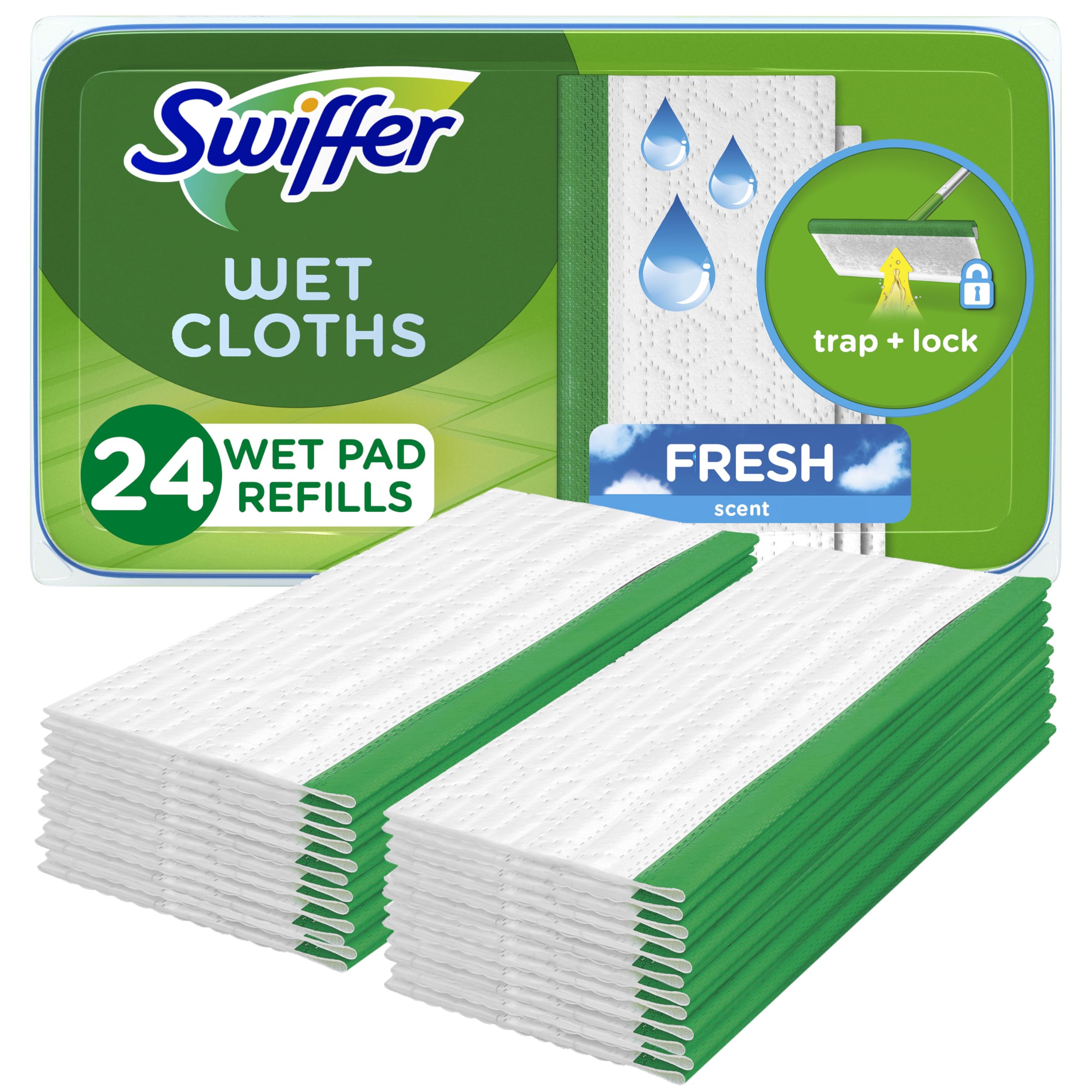 swiffer sweeper wet mopping cloths mops for floor cleaning open-window fresh 24 count