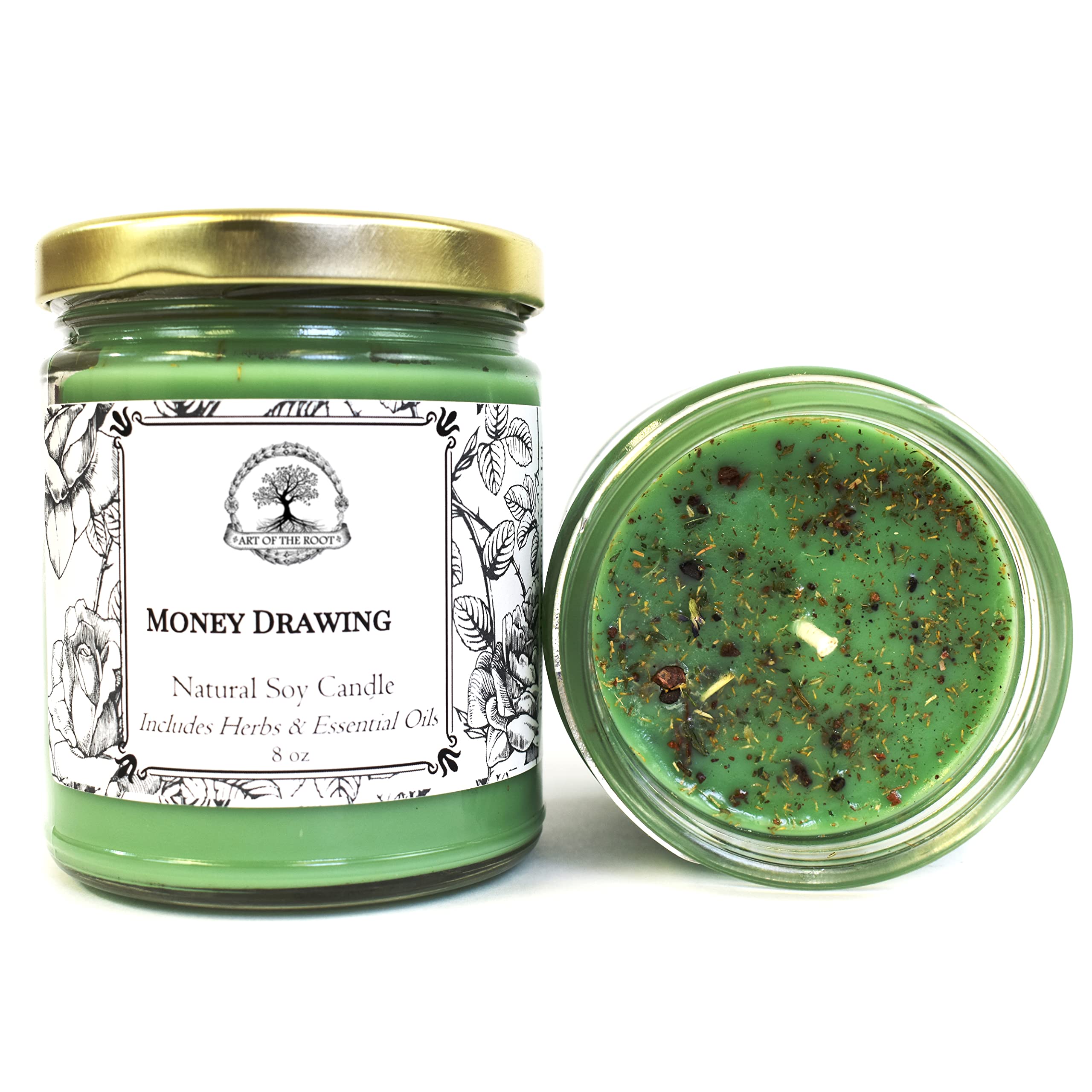 Amazon.com: Money Drawing 9 oz Soy Spell Candle | Use in Rituals ...