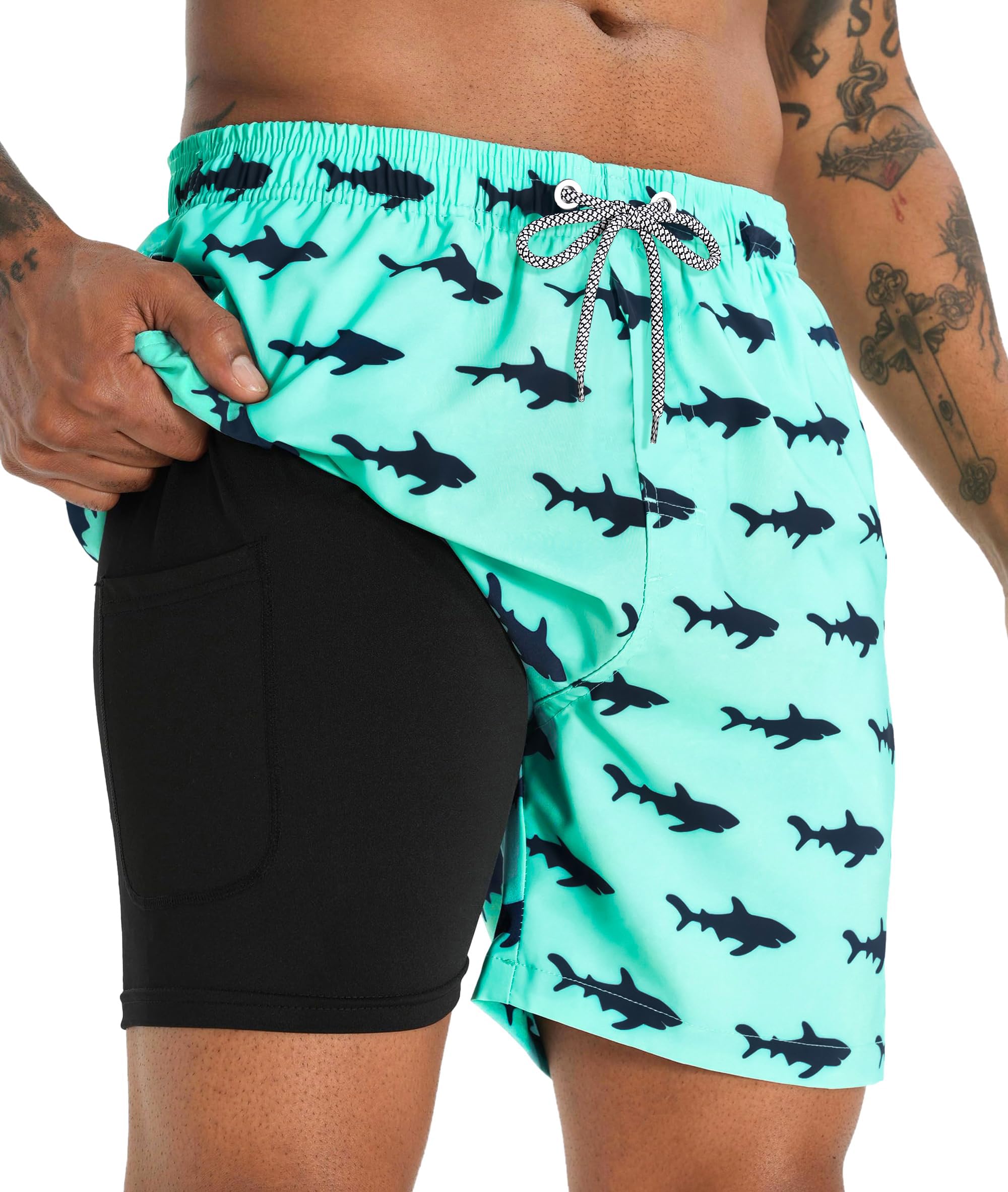 aptro men39s swim trunks with compression liner 5 inch bathing suit beach swimsuits