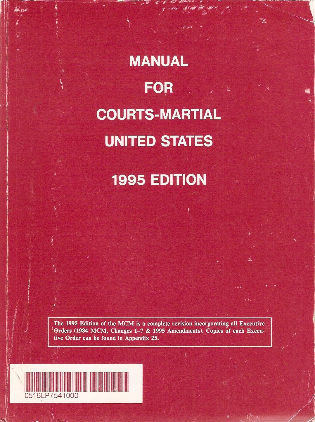 Manual for CourtsMartial United States 1995 Edition Author Unknown