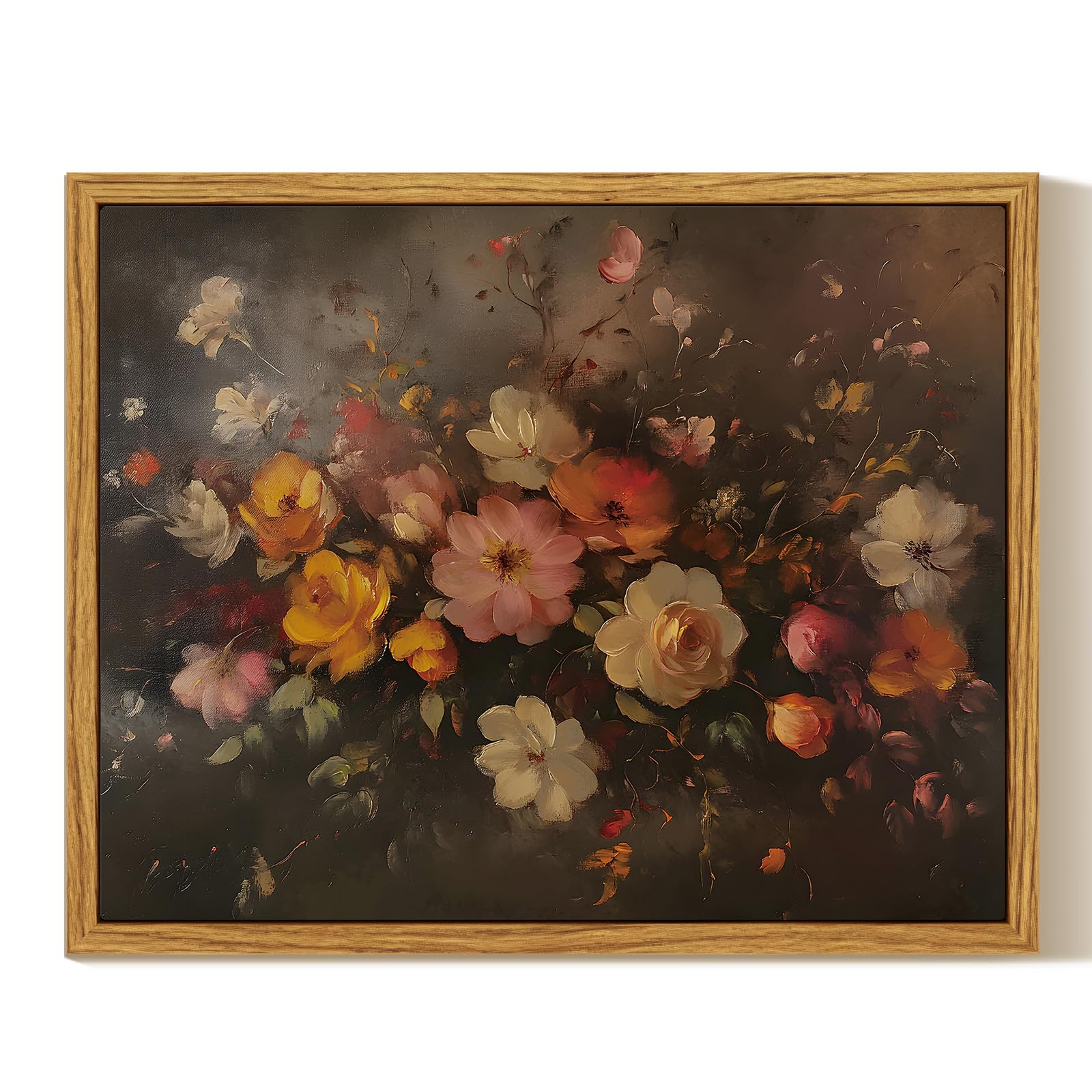 InSimSea Framed Canvas Wall Art, Meadow with Flowers Painting, Landscape for Living Room, Bedroom, Home, Bathroom Decor, 8x10 — view 147