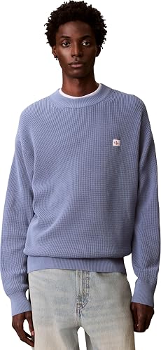 Calvin Klein LS Ez Cotton Waffle Crwnk Swtr 9 Lv04rd313g camisolas homem (pacote