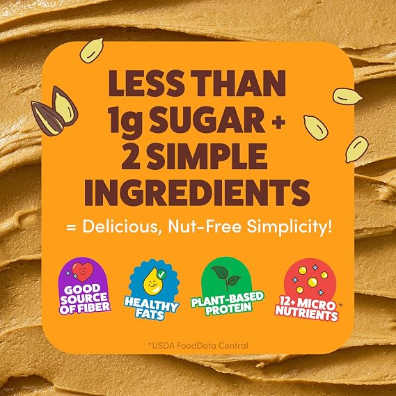 SunButter No Sugar Added Sunflower Seed Butter, 16 oz (6 Pack of 6) - Nut Free Spread with 7g Plant-Based Protein, Roasted Rich & Savory Flavor, Smooth Texture, Vegan, Kosher & Non-GMO
