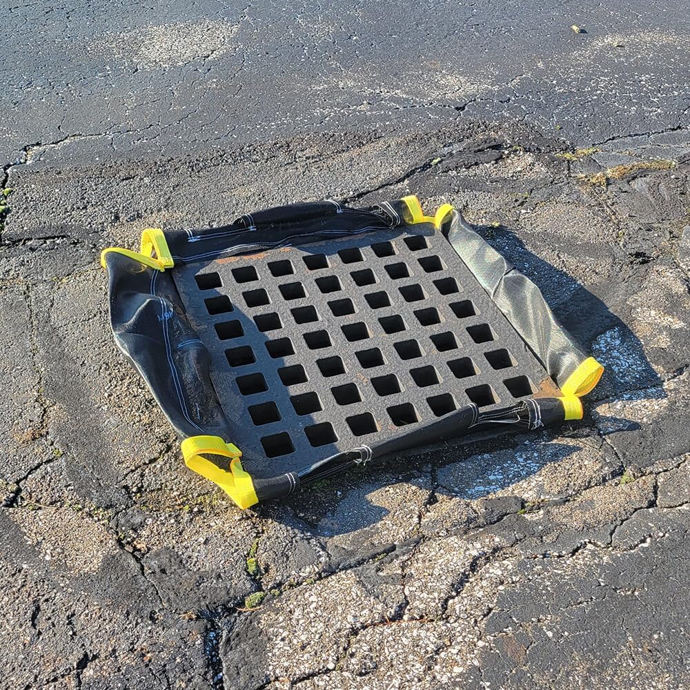 ENPAC Storm Sentinel Woven Silt Bag, Black, Catch Basin Insert, 80%+ TSS Removal, Reusable, Easy Install (2'x2')