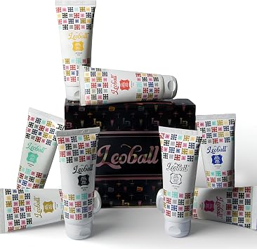 Leoball Water-Soluble Block Printing Ink CMYK+ Master Set of 8 Must-Have Colors with Lustrous Finish, 1.25-Ounce Tubes