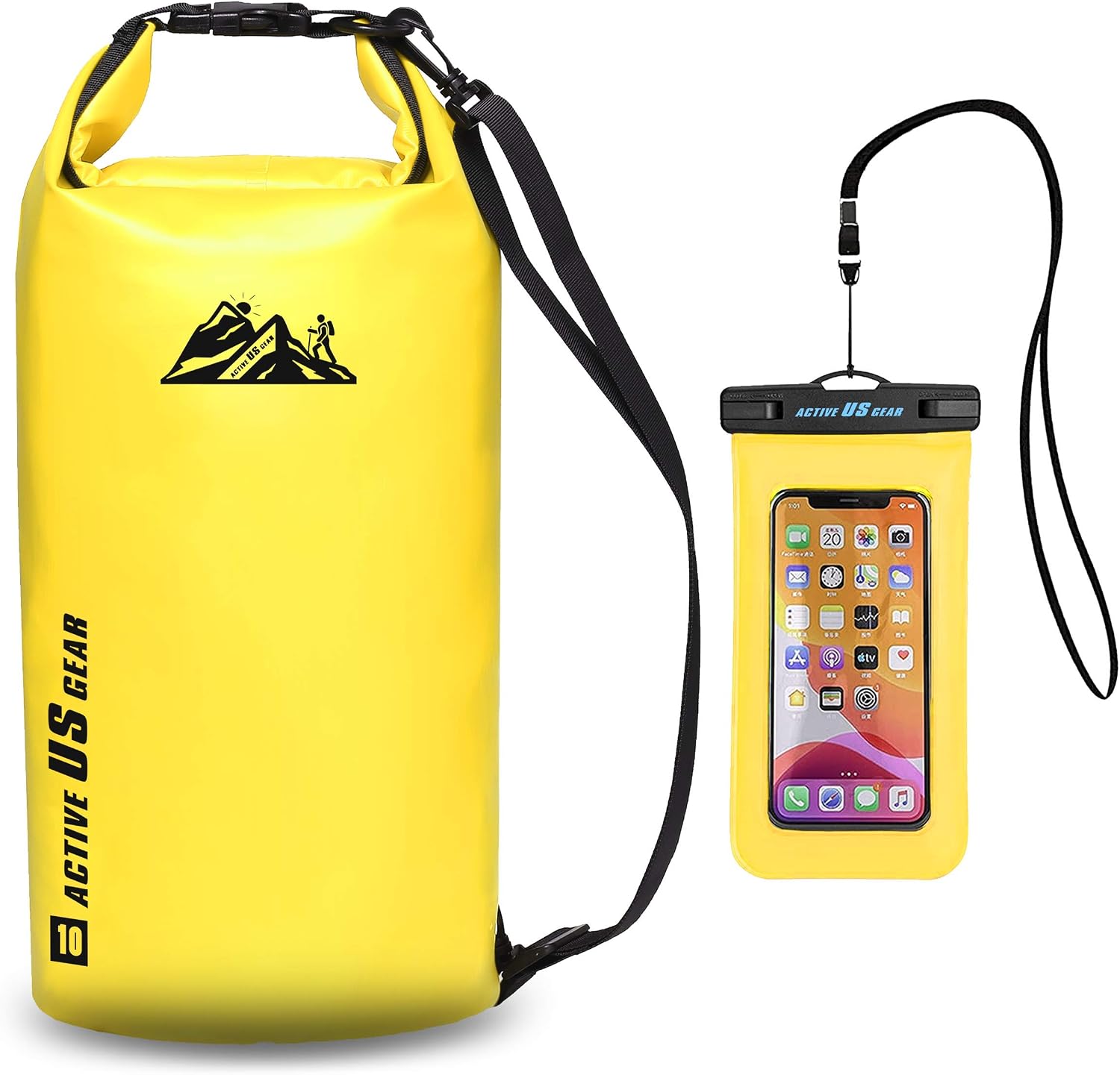 Premium Waterproof Dry Bag with Phone Pouch and Waist Bag 5L/10L/ 20L/30L,Travel Gear for Kayaking, Swimming,Rafting, Boating, Beach, Camping,Fishing, Hiking, Snorkelling