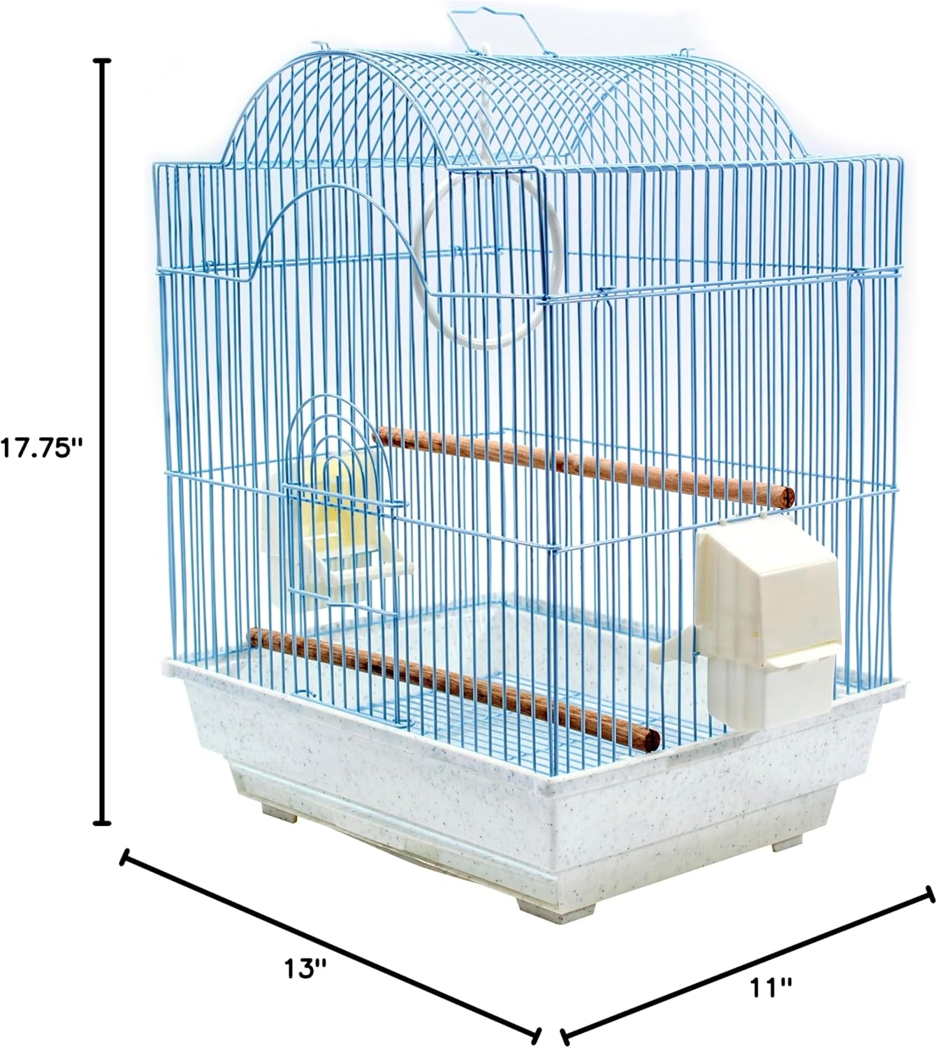 Penn-Plax Small Bird Cage– Great for Parakeets, Lovebirds, Parrotlets, Finches, Canaries, and More – Arch Style Cage – White