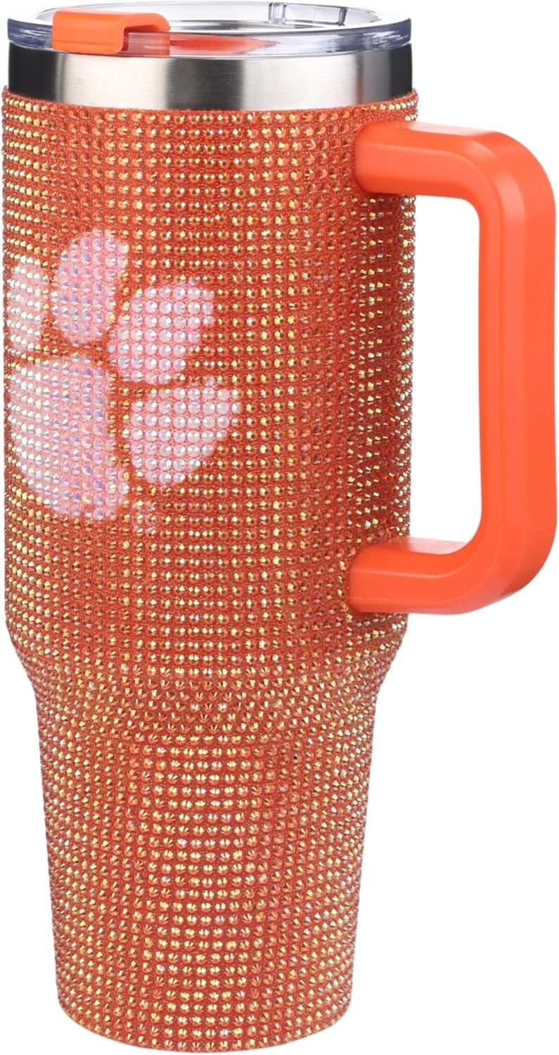 The Memory Company Officially Licensed NCAA 40oz Rhinestone-Embellished Game Day Tumbler, Stainless Steel Sports Water Bottle with Lid & Straw, Vacuum Insulated, For Hot & Cold Drinks - Image 3