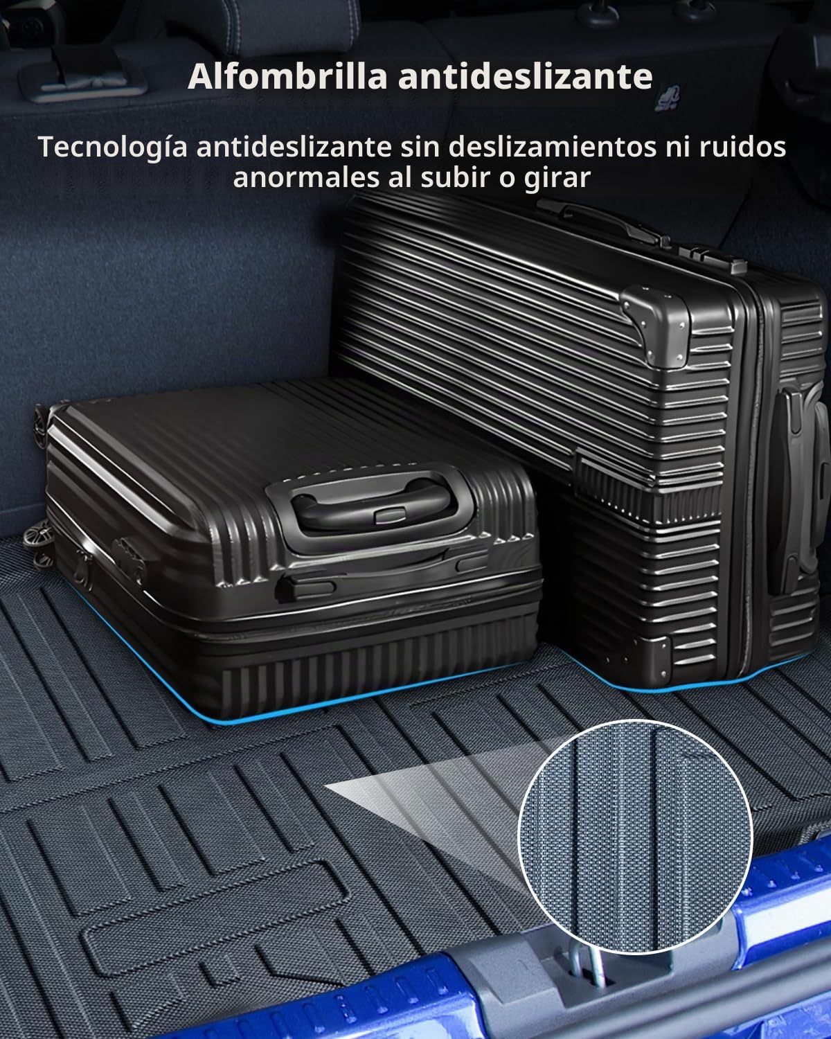 TPE Alfombrillas Maletero Inferior para Dacia Sandero 3 2021-2026 | Alfombras Maletero Originales, Protector Maletero Antideslizantes e Impermeables, Funda Maletero con Bordes Elevados