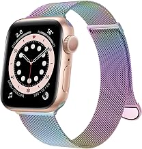 For Apple Watch Band Series 9, Ultra 2, SE, Ultra 8 7 6 5 4 3 2 1 38mm 40mm 41mm 42mm 44mm 45mm 49mm Women And Men, Stainless Steel Mesh Loop Magnetic Clasp Replacement