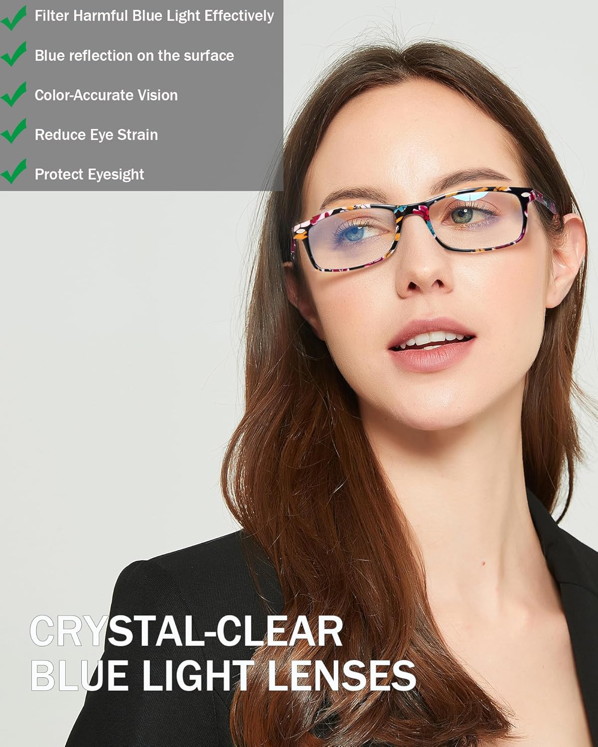 Stylish Reading Glasses for Women, Blue Light Blocking Readers, Ladies Eyeglasses,Cheaters - Image 8