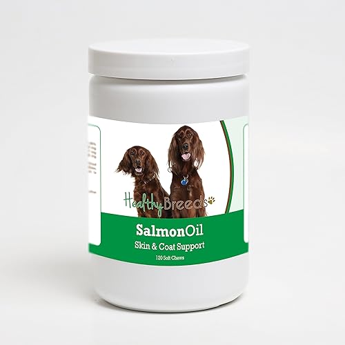 Miniatura 140 de Healthy Breeds Golden Retriever - Aceite de salmón masticable suave, 90