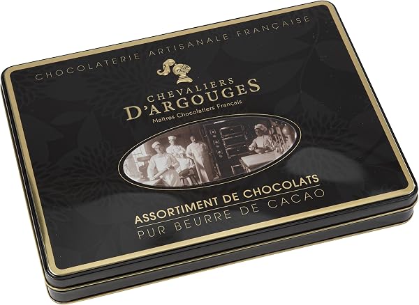 Chevaliers d'Argouges - Assortiment de chocolats noir, lait, blanc - Coffret cadeau prestige - 300g - 1