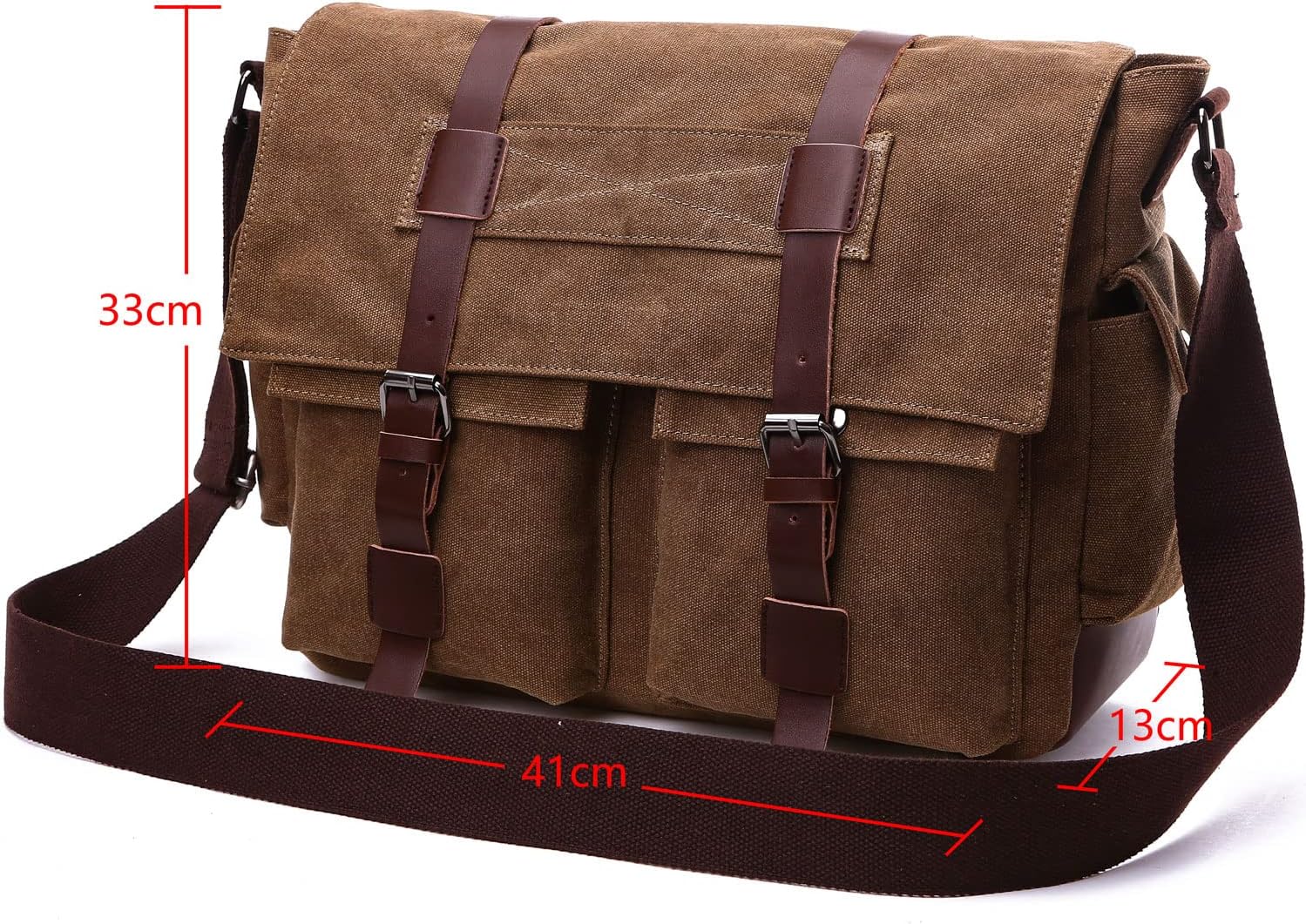Canvas Messenger Bag Military Messenger Bag Shoulder Bags Fit Laptap for Men Crossbody Work Bag Casual Business Bag - Image 6