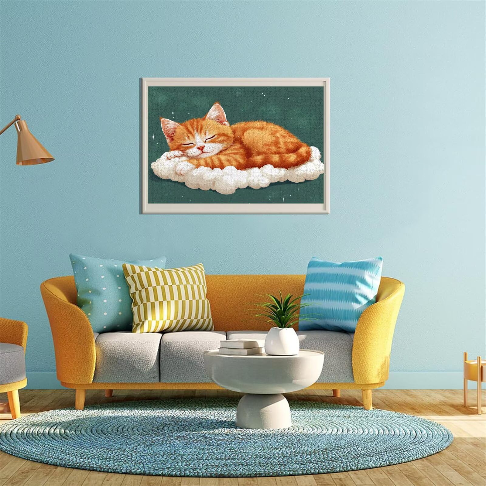 Gatto Jigsaw Puzzle Adulti 2000 pezzi Jigsaw Puzzles Classici Arte Impossibili Grandi Dimensioni Cartone Animato per Adulti e Ragazzi Divertimento Giochi Rilassamento e Intelligence 70x99cm t-699