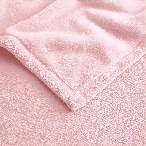 Miniatura 5 de EXQ Home - Cobija de vellón, color rosa, para cama o sofá, cobija de franela de microfibra mullida para adultos o niños