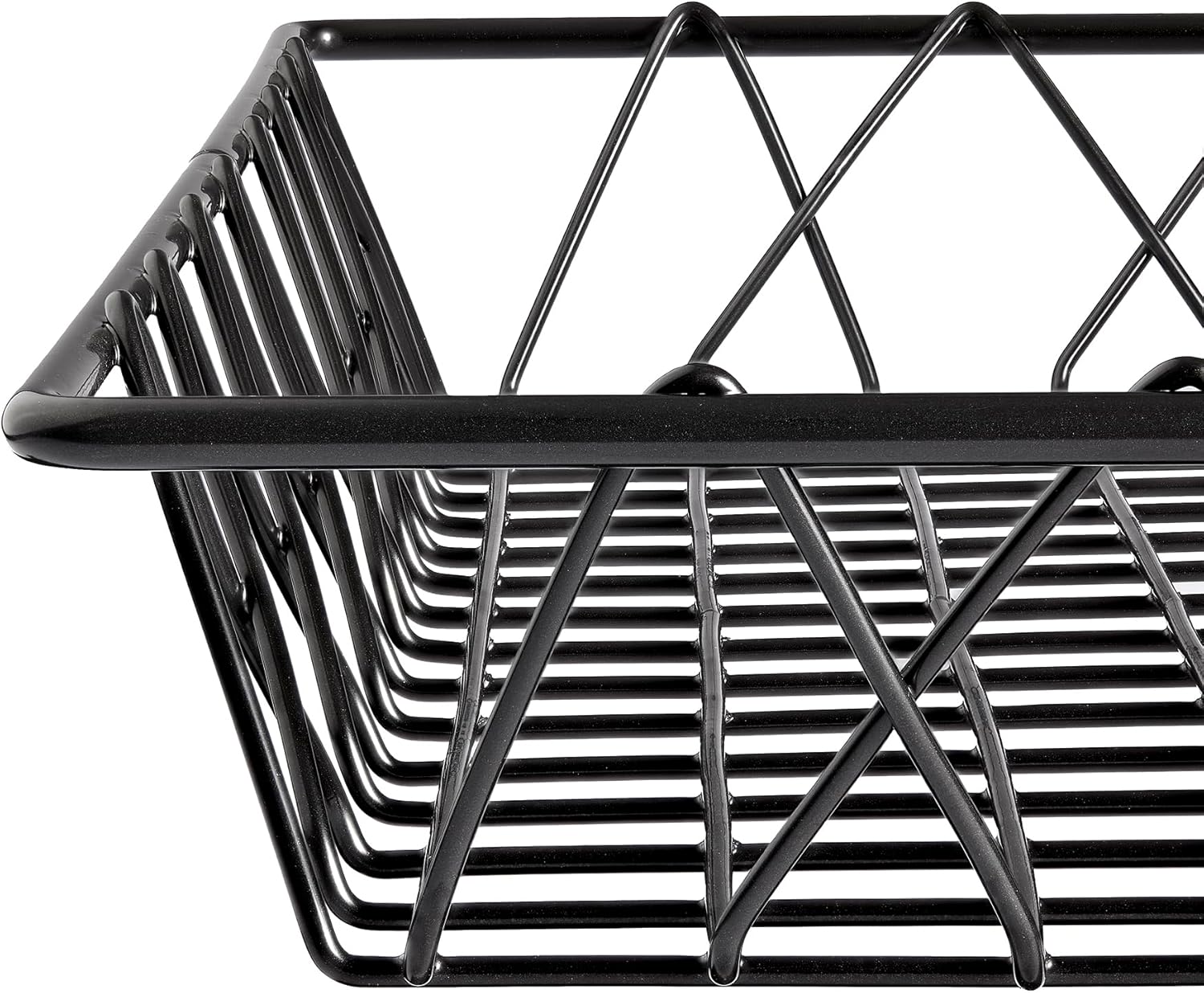 HUBERT Wire Display Basket Pastry Tray Bakery Basket Rectangular Nickel Powder-Coated Steel - 24" L x 18" W x 2" H