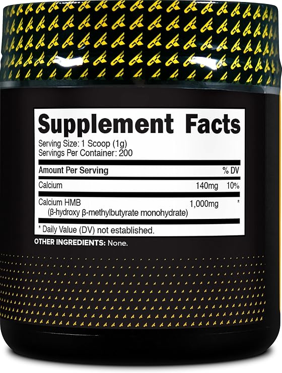 Primaforce HMB Powder (200 Grams) Unflavored, 1g Per Serving | Pure Calcium Beta-Hydroxy Beta-Methylbutrate, 200 Servings
