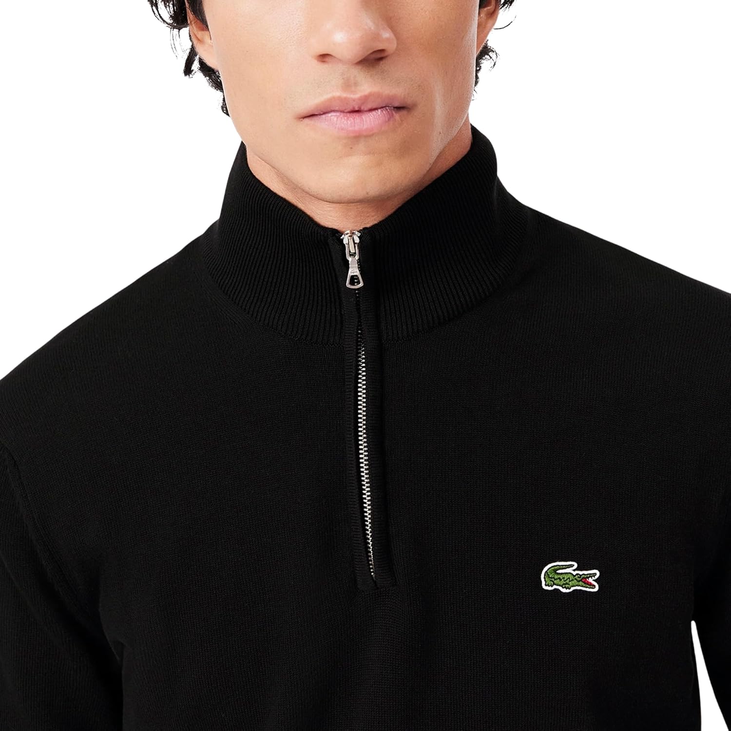 Lacoste Men's Long Sleeve Quarter-Zip High Neck Sweater - Image 3