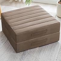 Vista 22 de 2 Piezas Almohadas de Espuma de Alta Densidad para Piso - Almohadas Grandes Mejoradas para Asientos de Adultos - Cojín de Piso para Exteriores