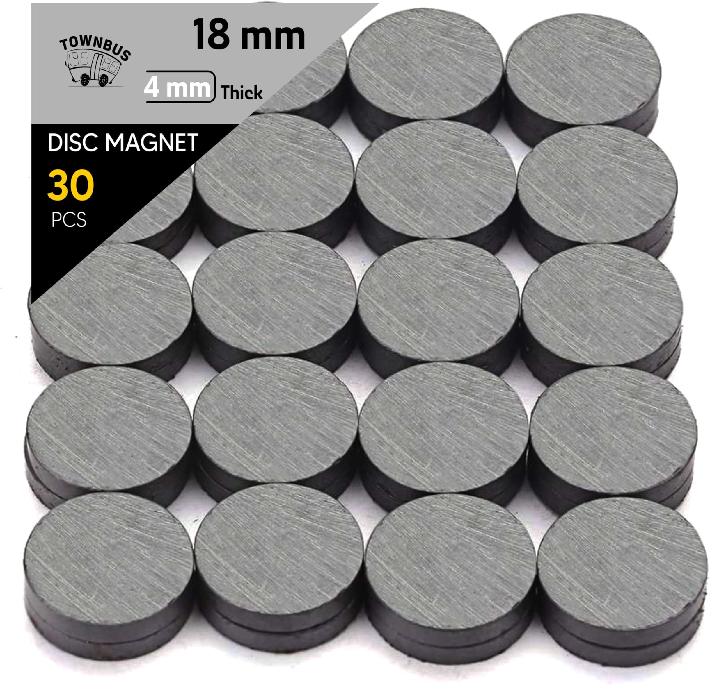 TOWNBUS 18mm x 4mm 30 Nos of Round Disc decorative