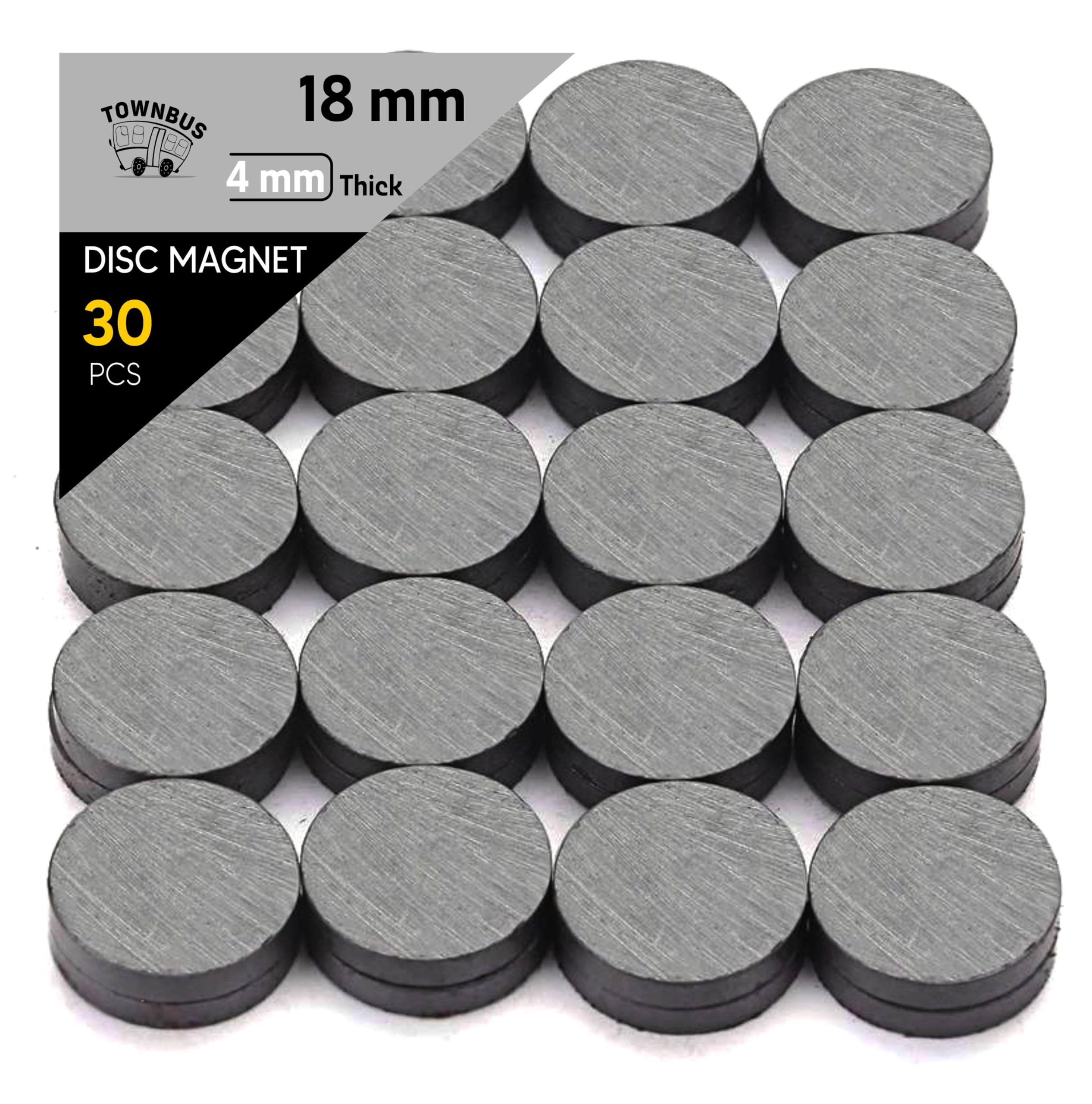 TOWNBUS | 18mm x 4mm | 30 Nos of Round Disc Magnets | decorative Magnets for Handworks, Fridges & DIYs (B0CTWVH6HG) Amazon Price History, Amazon Price Tracker