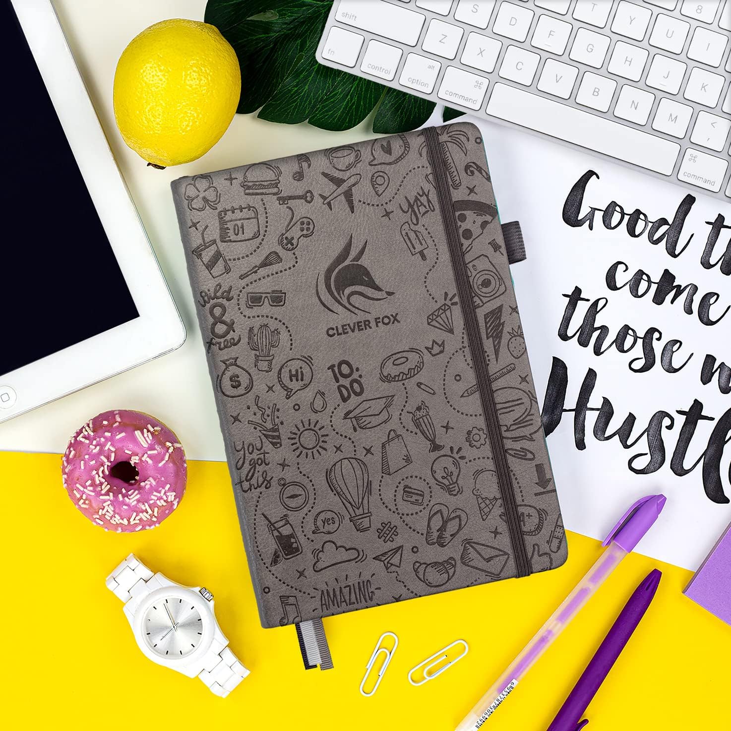 Clever Fox Dotted Journal 2.0, Compact Planning and Sketching Dot Grid Notebook 120 GSM Thick, No-Bleed Paper - Image 3