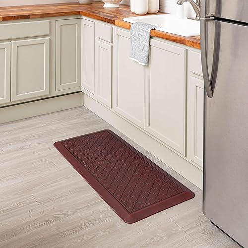 Miniatura 2 de Tempur-Pedic Ultra Comfort - Tapete de cocina antifatiga con celosía Merlot de 1 pies 8 pulgadas x 3 pies 6 pulgadas