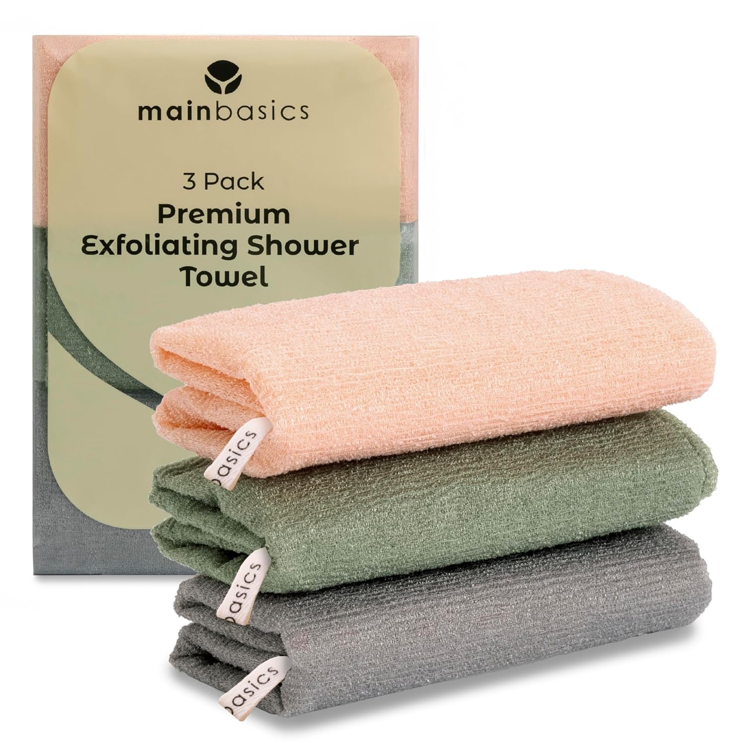 HANNI Extra-Long Shower Scarf, Japanese-Inspired Exfoliating Body Scrubber, Loofah-Like Wash Cloth for Dead Skin Removal (Pack of 1)