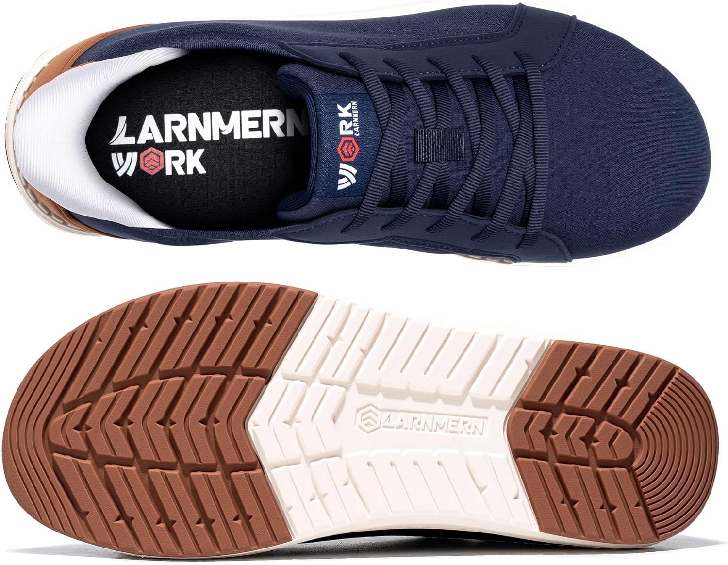 LARNMERN Steel Toe Shoes Men Work Skate Safety Sneakers