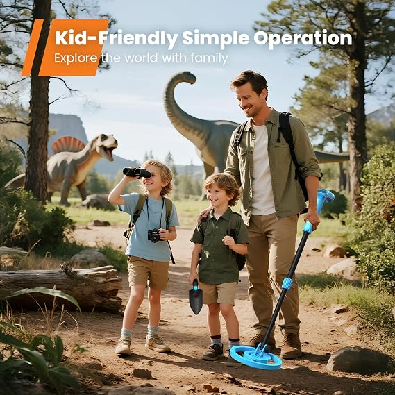 2Pcs Metal Detectors for Adults and Kids, Orange+Blue