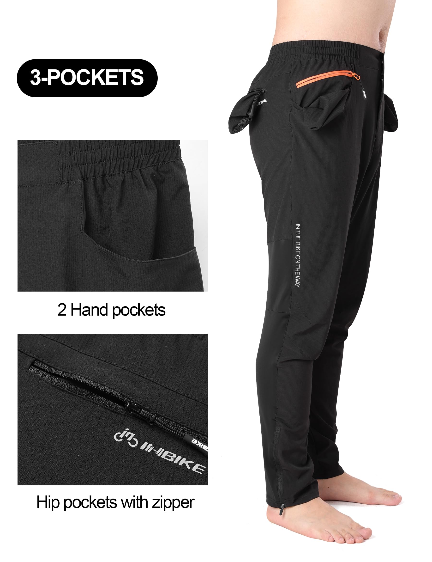 INBIKE Pantalons Sport pour Randonnée Course Vélo Esclade Moto Exterieurs Pantalons de Pluie Réfléchissants LP702