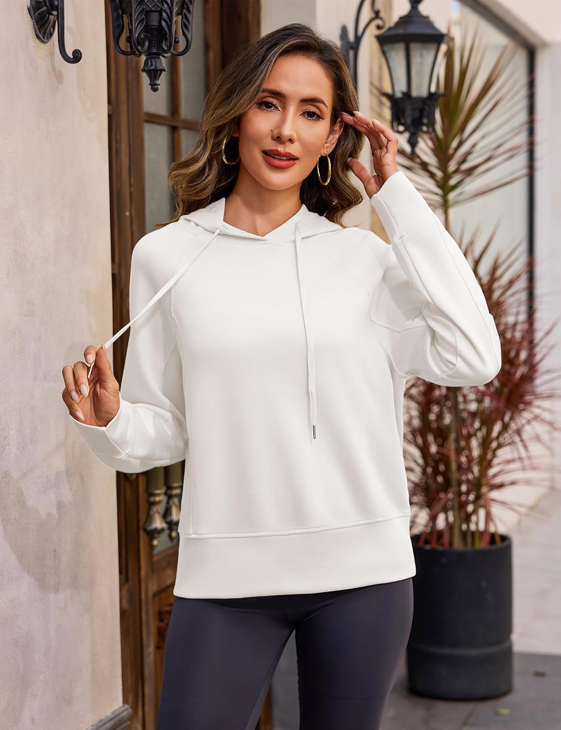 Totatuit Women Hoodies Lightweight Stretch Long Sleeve pullover sweatshirts image 3