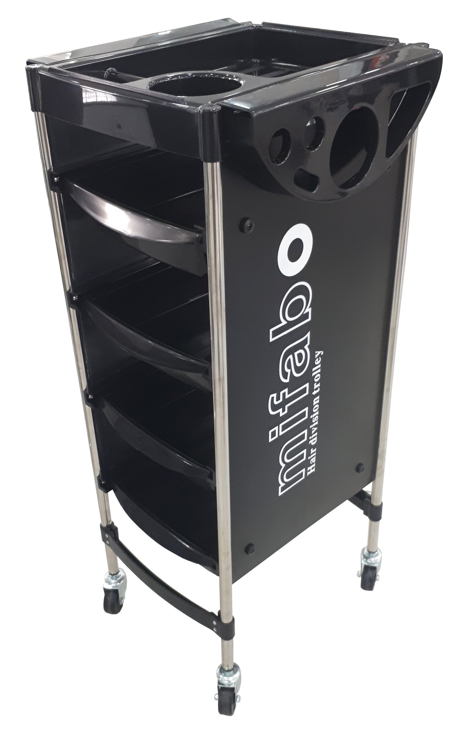 Carrito con Ruedas CR-35 Negro para Peluquería y Salón