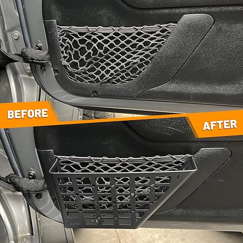 Miniatura 4 de Bandeja organizadora de puerta delantera, caja de almacenamiento de puerta, organizador de inserción lateral para Jeep Wrangler JK 24 puertas