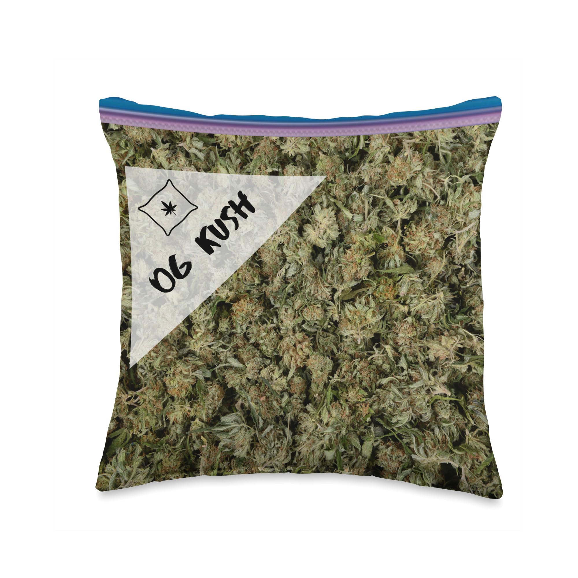 OG Kush Decorative Weed Pillow. Marijuana Gift + Accessories Throw Pillow