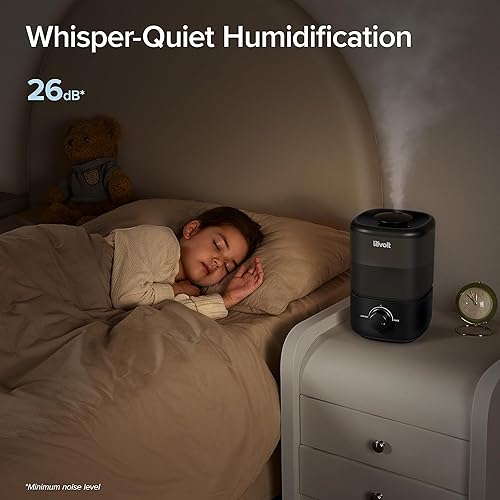 Miniatura 6 de LEVOIT Humidificador ultrasónico clásico de niebla fría de llenado superior 160, súper fácil de llenar y limpiar, funcionamiento silencioso para