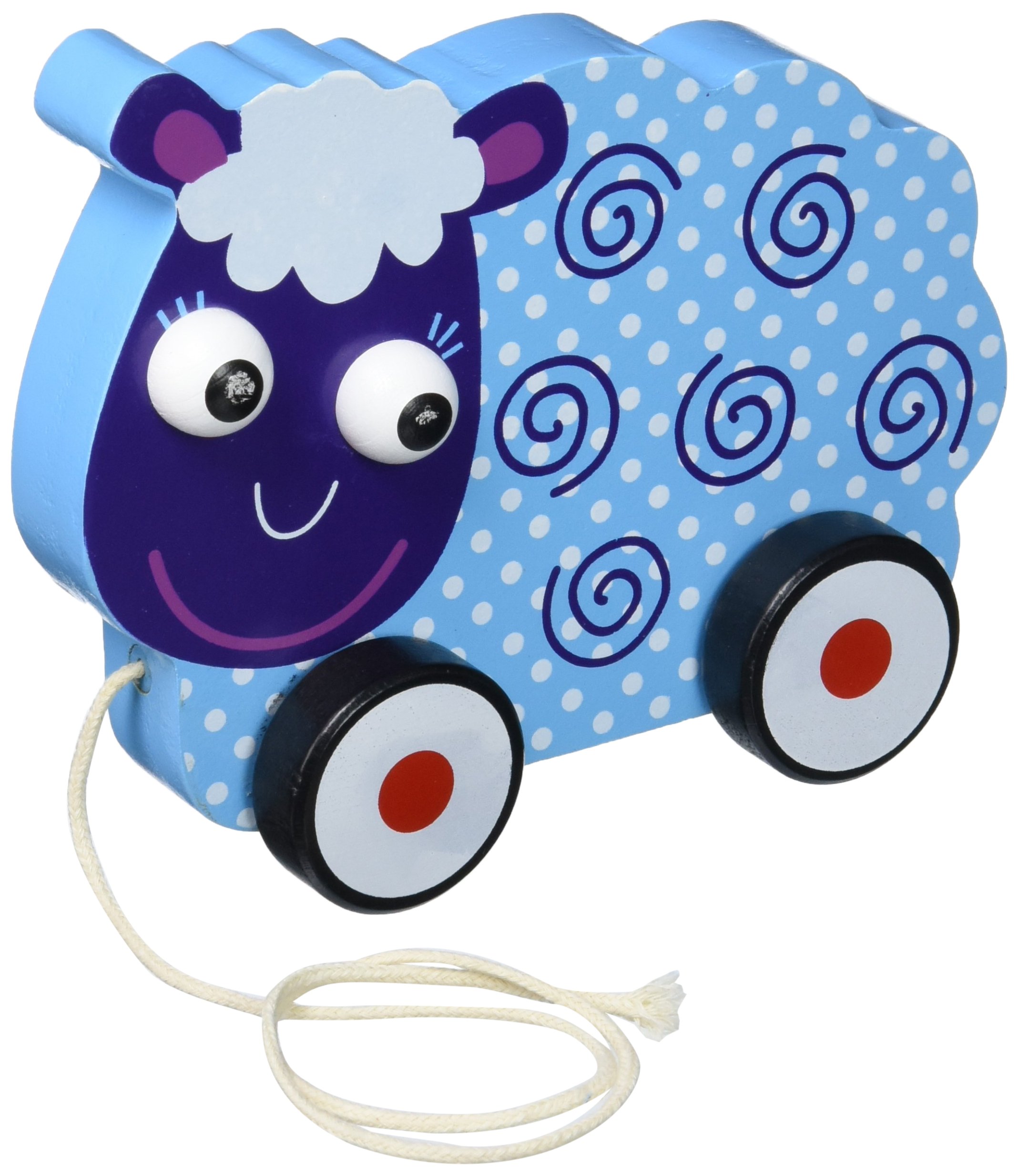 Imagination Generation Wooden Wonders Push-n-Pull Swirly Sheep Toy