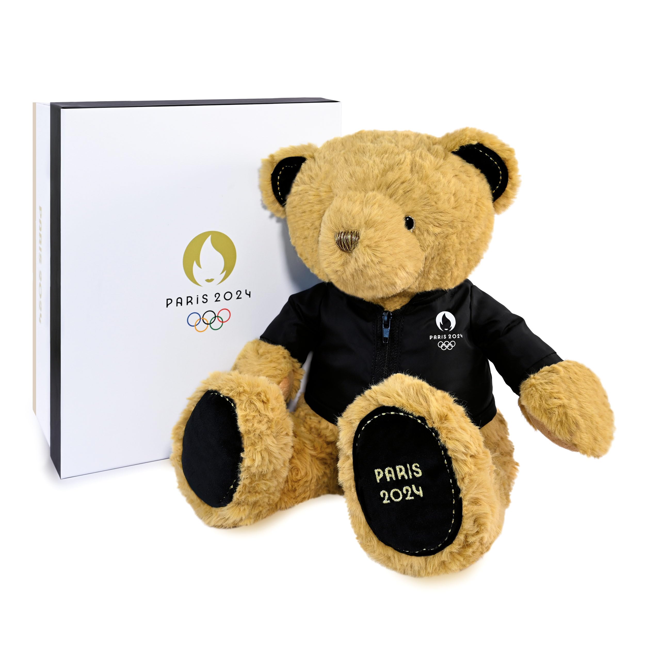 Doudou et Compagnie - Lizenz JO Paris 2024 Olympique et Paralympical 2024-Bär, JO2450, Premium-Bär-Jacke, 37 cm