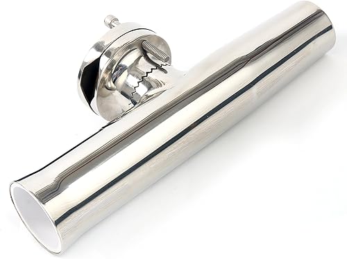 Miniatura 2 de Amarine Made 2 soportes para caña de pescar, abrazadera de acero inoxidable estilo torneo en soporte de caña, soporte de caña de pescar de montaje