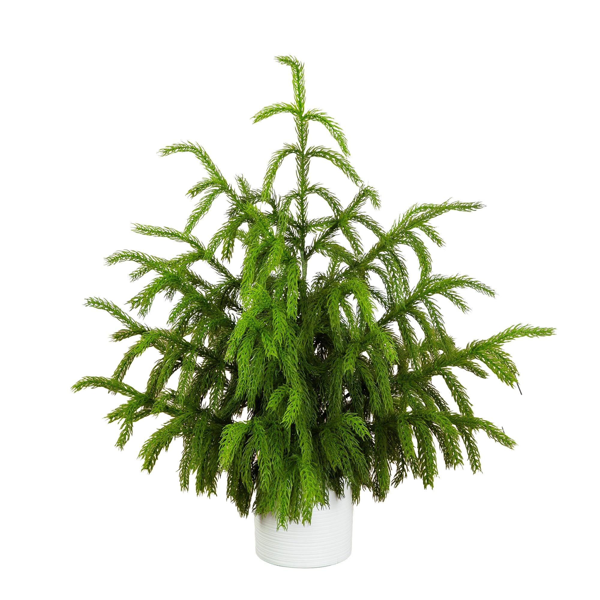 Nearly Natural 3ft Real Touch Norfolk Pine Christmas Tree, Planter