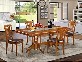 Dining Table Set 5 Piece Extendable Table & Chairs Kitchen Dinette Set
