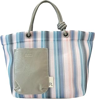 [ルートート] フワフワ 軽量 メッシュ ヨコ型 小さめ トートバッグ SC.デリ.ストライプ.ウエッファ-B 1084