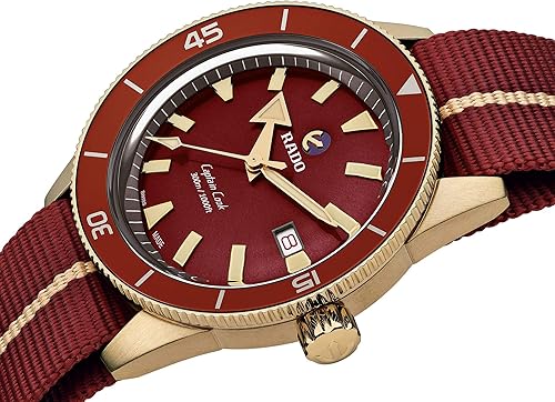 Miniatura 2 de Rado Pulsera automática de tela de bronce Captain Cook, Rojo -, Reloj automático