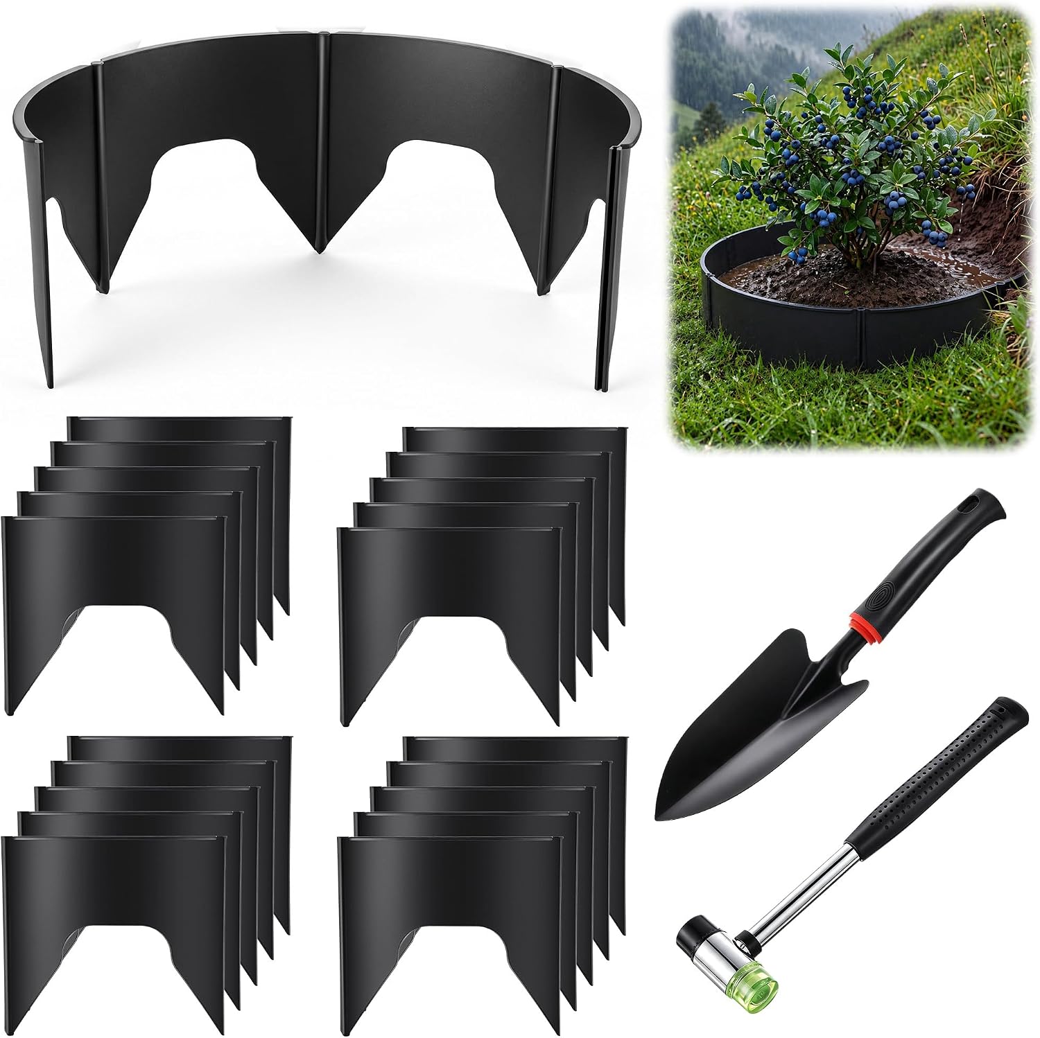 20PCS Hillside Planters for Slopes with Shovel & Rubber Hammer