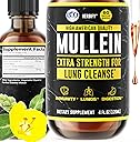 HERBIFY Mullein Drops - Lung Cleanse - Leaf Extract - Powerful Mullein for Immune Support,Detox & Respiratory Support - Made in USA - Lung Cleanse for Smokers - 4 Oz