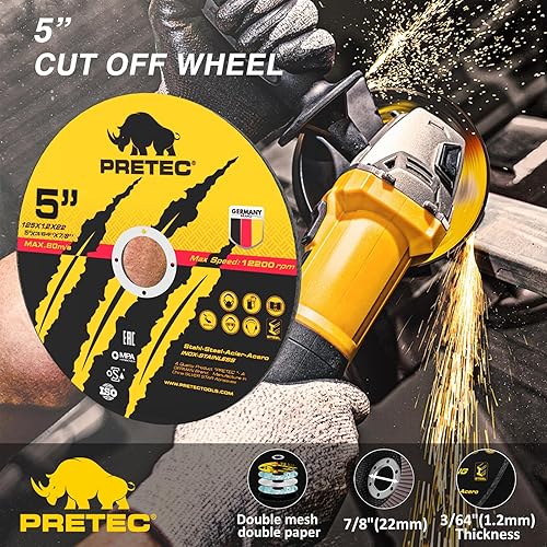 Miniatura 18 de Paquete de 26 ruedas de disco de molienda de corte con aleta angular de 4 1/2 pulgadas, 20 paquetes de ruedas de corte de 4.5 x 1/4 x 7/8 pulgadas